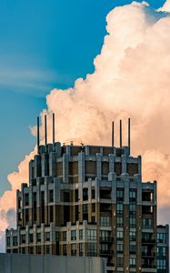 Preview wallpaper building, windows, architecture, clouds, sky