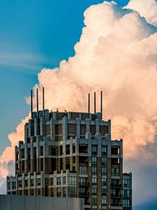 Preview wallpaper building, windows, architecture, clouds, sky