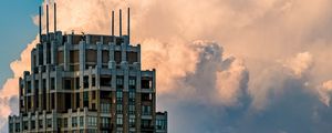 Preview wallpaper building, windows, architecture, clouds, sky