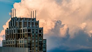 Preview wallpaper building, windows, architecture, clouds, sky