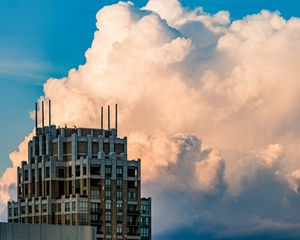 Preview wallpaper building, windows, architecture, clouds, sky