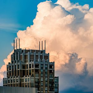Preview wallpaper building, windows, architecture, clouds, sky