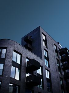 Preview wallpaper building, windows, architecture, facade, twilight