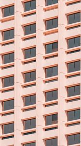 Preview wallpaper building, windows, architecture, pink