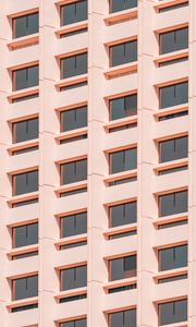 Preview wallpaper building, windows, architecture, pink
