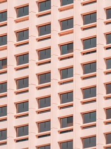 Preview wallpaper building, windows, architecture, pink