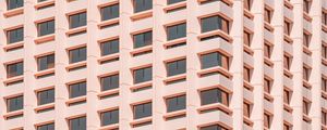Preview wallpaper building, windows, architecture, pink
