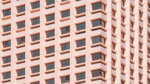 Preview wallpaper building, windows, architecture, pink