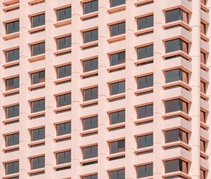 Preview wallpaper building, windows, architecture, pink