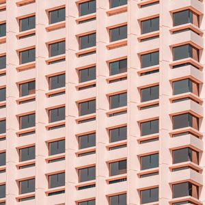 Preview wallpaper building, windows, architecture, pink