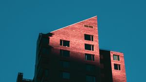Preview wallpaper building, windows, architecture, minimalism, bottom view