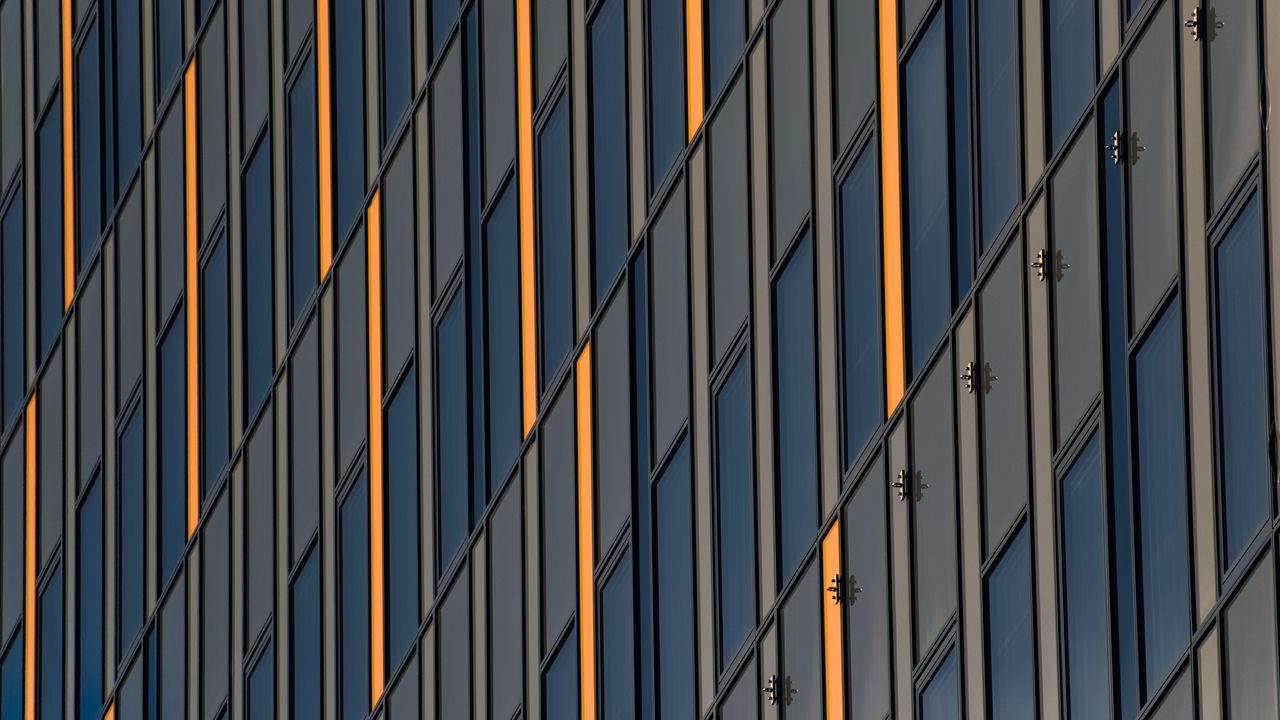 Wallpaper building, windows, architecture, stripes