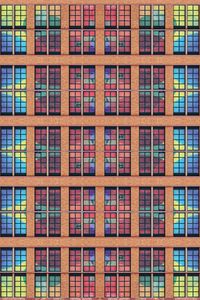 Preview wallpaper building, windows, architecture, colorful