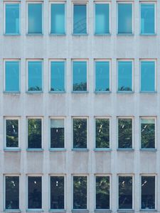 Preview wallpaper building, windows, architecture, facade, reflection