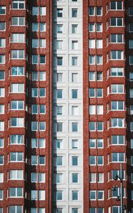 Preview wallpaper building, windows, brick, architecture, facade