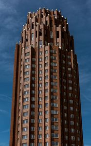 Preview wallpaper building, windows, bricks, facade, sky