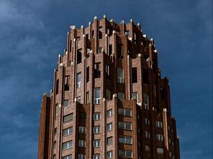 Preview wallpaper building, windows, bricks, facade, sky