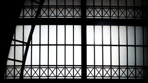 Preview wallpaper building, windows, construction, black-and-white, black