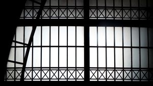 Preview wallpaper building, windows, construction, black-and-white, black