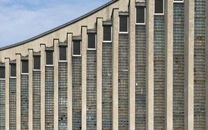 Preview wallpaper building, windows, curve, geometry, architecture