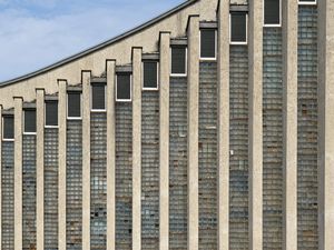 Preview wallpaper building, windows, curve, geometry, architecture