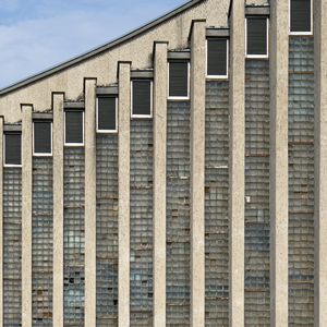 Preview wallpaper building, windows, curve, geometry, architecture