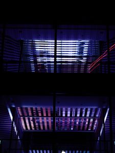 Preview wallpaper building, windows, dark, night