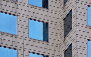Preview wallpaper building, windows, edges, facade