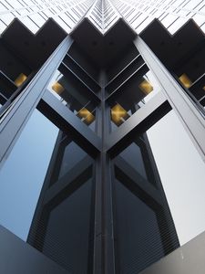 Preview wallpaper building, windows, edges, bottom view, architecture