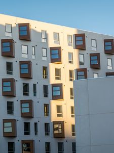 Preview wallpaper building, windows, edges, sunlight, architecture, white