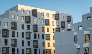 Preview wallpaper building, windows, edges, sunlight, architecture, white