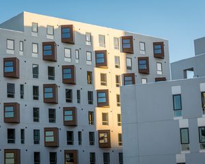 Preview wallpaper building, windows, edges, sunlight, architecture, white