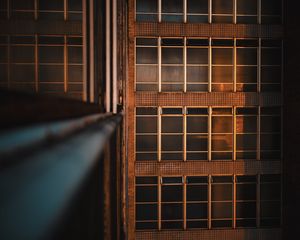 Preview wallpaper building, windows, facade, bricks, blur