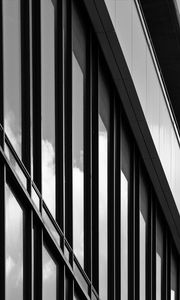 Preview wallpaper building, windows, facade, architecture, black and white