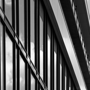 Preview wallpaper building, windows, facade, architecture, black and white