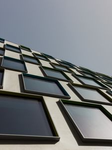 Preview wallpaper building, windows, facade, bottom view