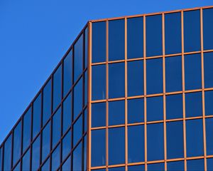 Preview wallpaper building, windows, facade, architecture, blue