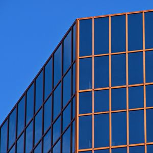 Preview wallpaper building, windows, facade, architecture, blue
