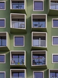 Preview wallpaper building, windows, facade, glass