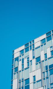 Preview wallpaper building, windows, facade, blue, white