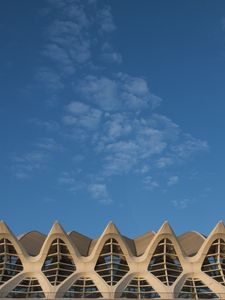 Preview wallpaper building, windows, facade, relief, architecture, sky