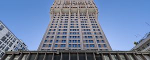 Preview wallpaper building, windows, facade, architecture, bottom view, sky