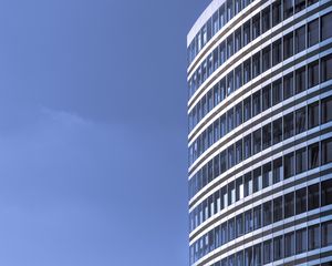 Preview wallpaper building, windows, facade, blue