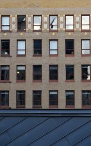 Preview wallpaper building, windows, glass, facade, architecture, bricks