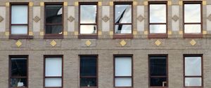 Preview wallpaper building, windows, glass, facade, architecture, bricks