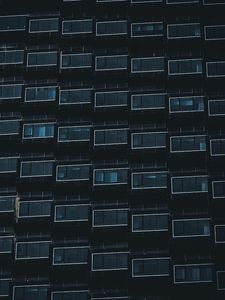 Preview wallpaper building, windows, glass, architecture, dark