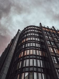 Preview wallpaper building, windows, glass, architecture, bottom view