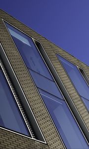 Preview wallpaper building, windows, glass, facade, bricks