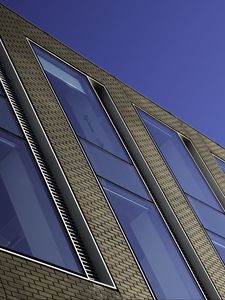 Preview wallpaper building, windows, glass, facade, bricks