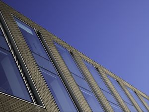 Preview wallpaper building, windows, glass, facade, bricks